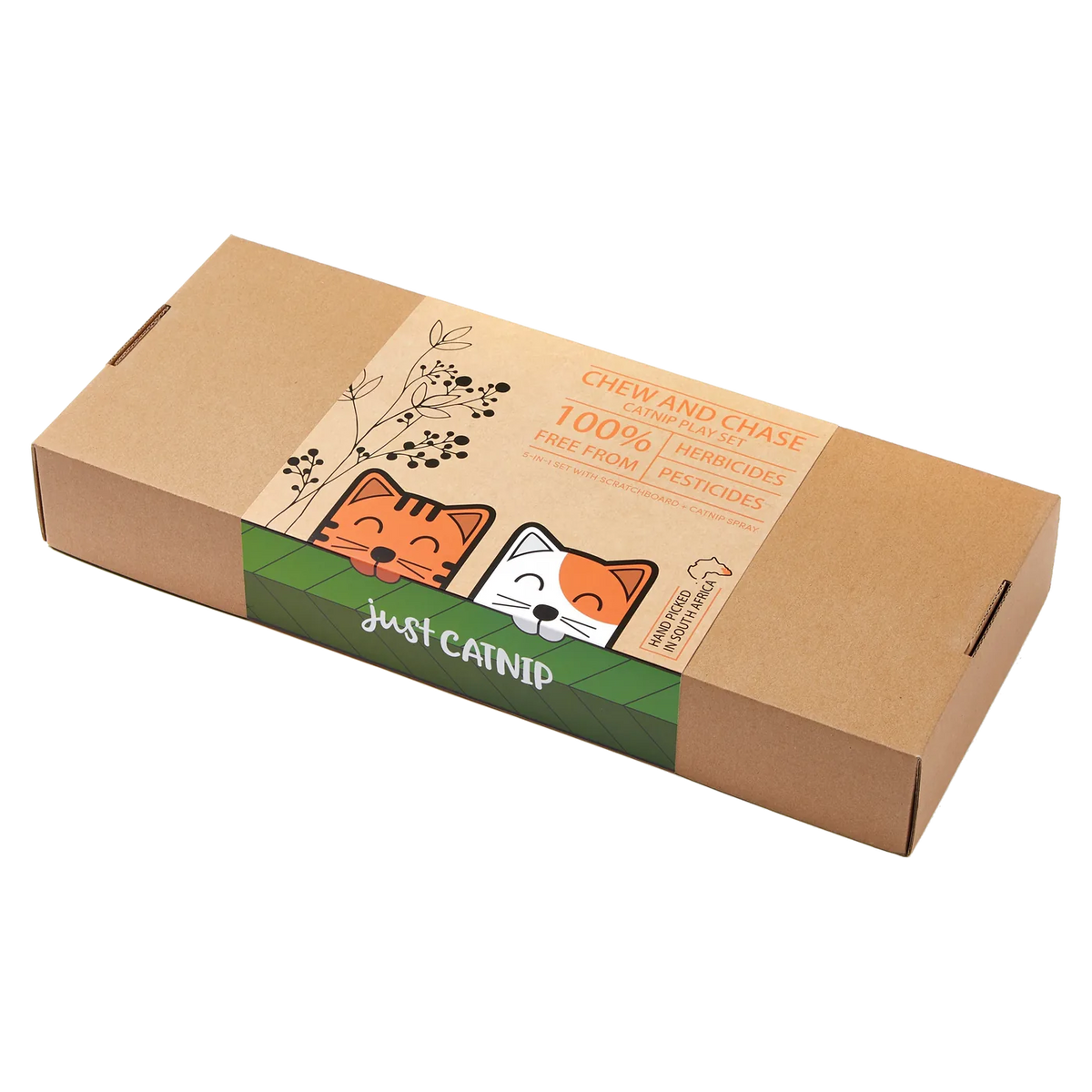 Chew & Chase Play Set kraft box with belly-band