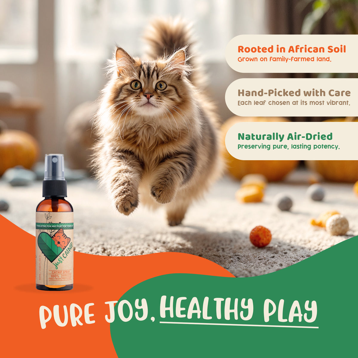 Pure joy, healthy play: rooted in African soil, hand-picked with care, naturally air-dried